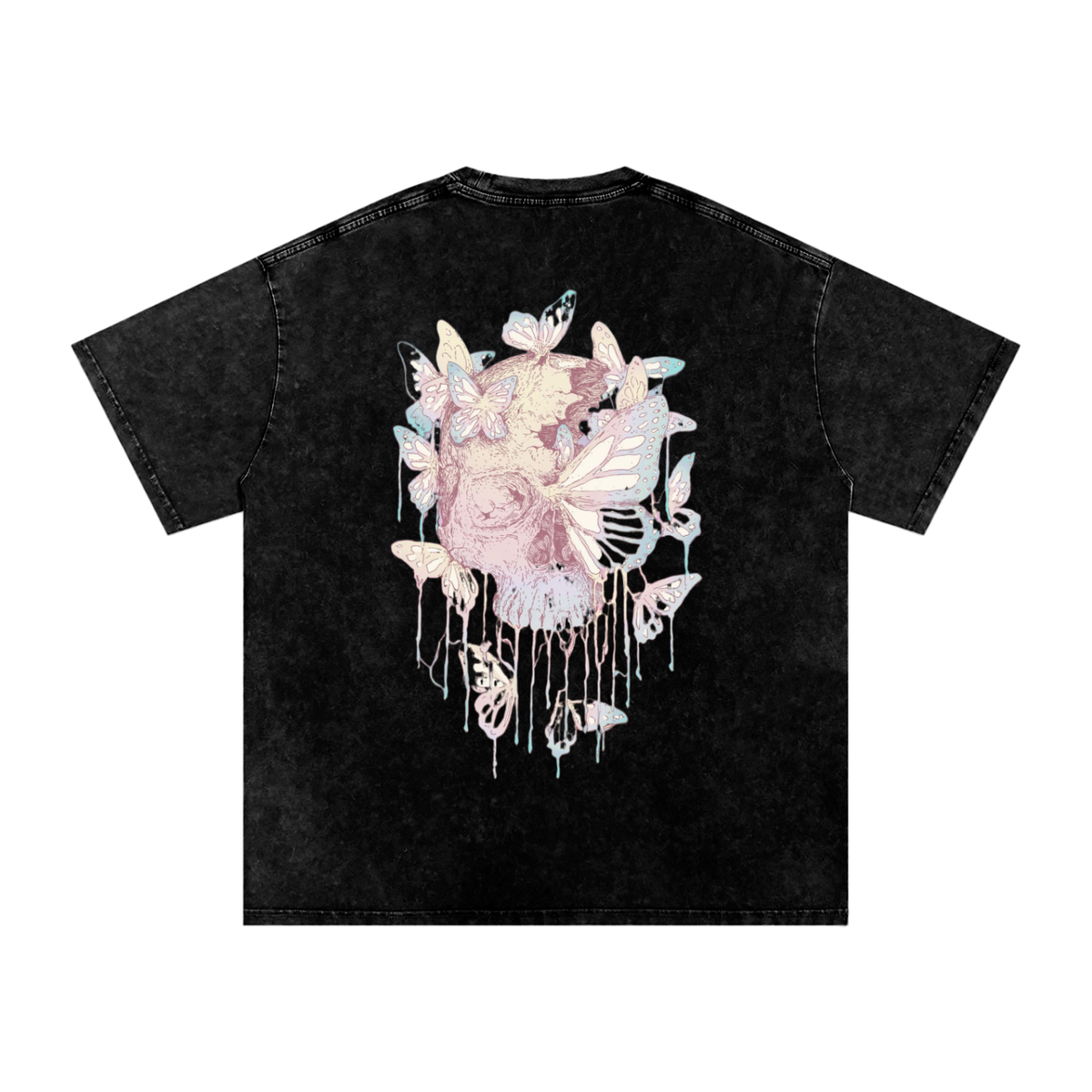 Skull oversized washed tee