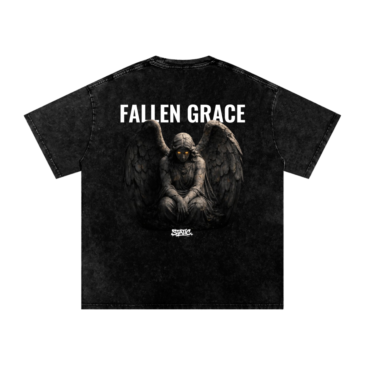 “Fallen grace” black oversized tee